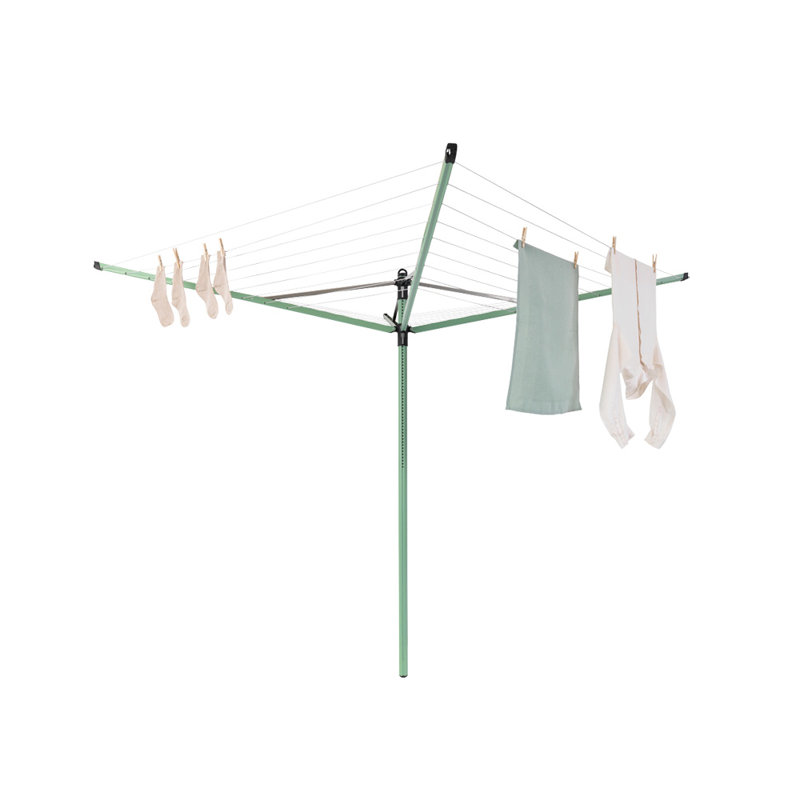 Brabantia LiftOMatic Outdoor Clothesline (164 ft) with Ground Spike, Cover, Clothespins and